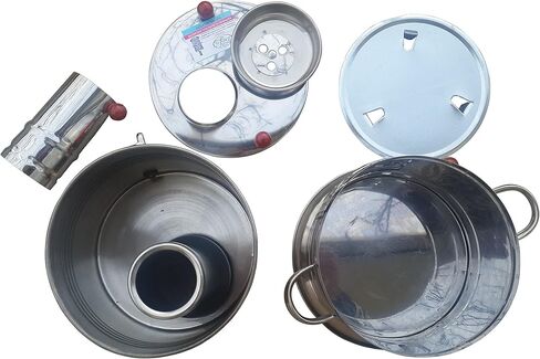 Semaver - Turkish Tea Maker Kettle with single taps -Silver color-chrome & tea makerFree Energy Water Heater Camping Hiking Hunting BBQ Semavor by TURK-SELL in Saudi Arabia