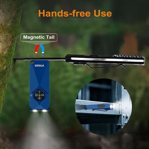 Vtiger K1 800 Lumens High Lumens سلسلة مفاتيح ، مصباح يدوي قابل لإعادة شحن EDC ، مصباح يدوي صغير مضغوط مع مصابيح جيب مغناطيسية ، مقطع مصغر للتخييم ، الطوارئ ، الحمل اليومي in Kuwait