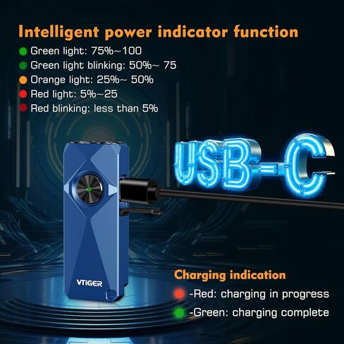 Vtiger K1 800 Lumens High Lumens سلسلة مفاتيح ، مصباح يدوي قابل لإعادة شحن EDC ، مصباح يدوي صغير مضغوط مع مصابيح جيب مغناطيسية ، مقطع مصغر للتخييم ، الطوارئ ، الحمل اليومي in Kuwait