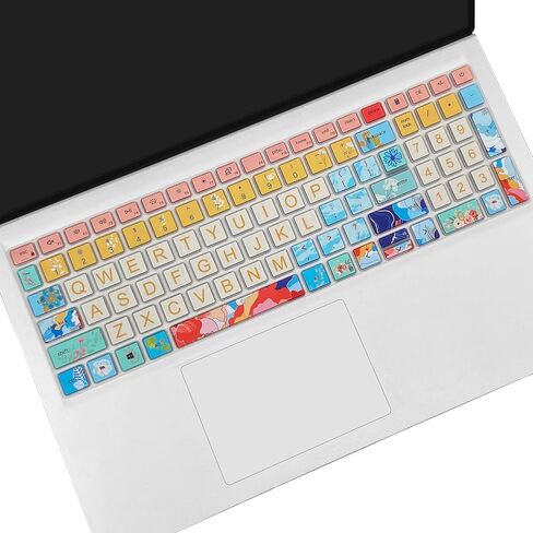 Keyboard Cover for Dell Inspiron 15 3000 5000 7000 3510 3511 3515 3525 3530 3535 5510 5515 5518 7510 15.6", Inspiron 16 7610, Vostro 15 3510 5510 5515, Latitude 3520, Litter Flowers in Saudi Arabia
