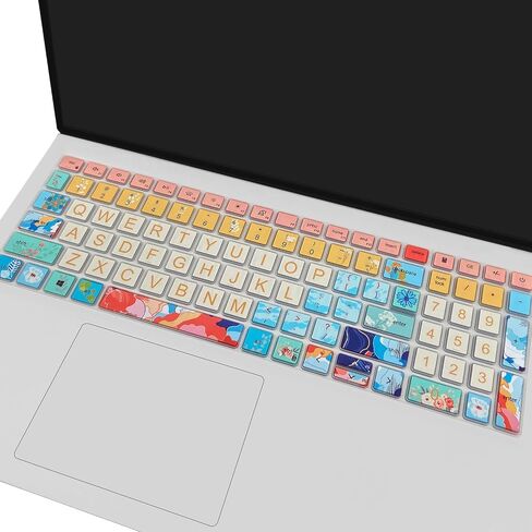 Keyboard Cover for Dell Inspiron 15 3000 5000 7000 3510 3511 3515 3525 3530 3535 5510 5515 5518 7510 15.6", Inspiron 16 7610, Vostro 15 3510 5510 5515, Latitude 3520, Litter Flowers in Saudi Arabia