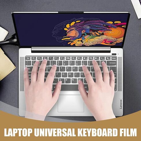 2 Pcs Universal Laptop Keyboard Covers, Clear Silicone Keyboard Dust Cover, Reusable Dustproof Laptop Keyboard Cover, Ultra Thin Waterproof Keyboard Cover Skin for 13"-17" Laptop Notebook (15-17Inch) in Saudi Arabia