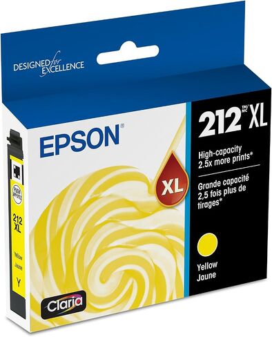 خرطوشة حبر Epson T212 Claria - حبر أصفر عالي السعة (T212XL420-S) لطابعات التعبير المختارة والقوى العاملة وخرطوشة حبر T212 Claria - حبر سماوي عالي السعة - in Saudi Arabia