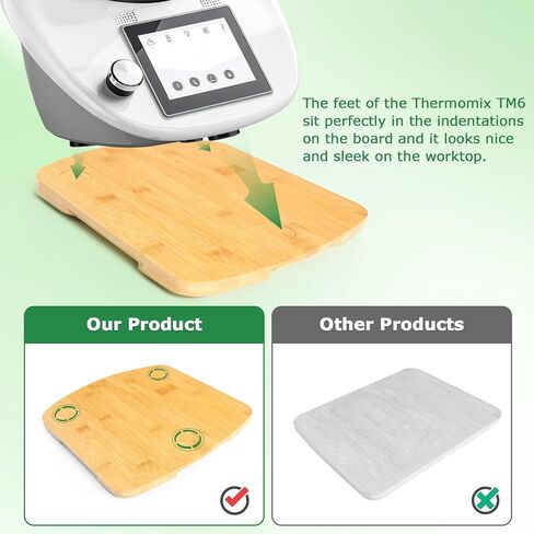 Sliding Board for Thermomix TM6 TM5,Tailored Wooden Board Compatible With Thermomix TM6 Effortless Moving Replacement Thermomix Accessories,Fits for Thermomix kitchen Aid Accessories And Attachments in Kuwait