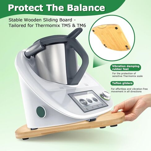 Sliding Board for Thermomix TM6 TM5,Tailored Wooden Board Compatible With Thermomix TM6 Effortless Moving Replacement Thermomix Accessories,Fits for Thermomix kitchen Aid Accessories And Attachments in Kuwait