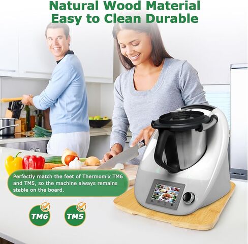 Sliding Board for Thermomix TM6 TM5,Tailored Wooden Board Compatible With Thermomix TM6 Effortless Moving Replacement Thermomix Accessories,Fits for Thermomix kitchen Aid Accessories And Attachments in Kuwait