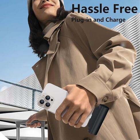 Mini Portable Charger ، 5000mAh Fast Charging USB C Power Bank ، حزمة البطارية الصغيرة متوافقة مع سلسلة iPhone 16/15 ، Samsung Galaxy S25 ، S24 ، S23 ، Note 20 ، Pixel ، Android ETC (Type-C فقط) in Saudi Arabia