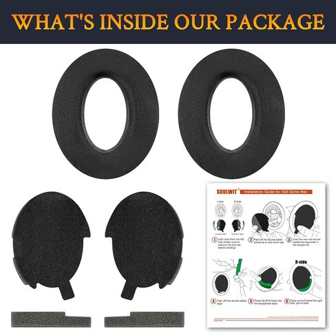 SOULWIT Cooling Gel Replacement Ear Pads for Bose Aviation X A10/A20 Headset, EarPads Cushions with High-Density Noise Isolation Foam - Black in Saudi Arabia