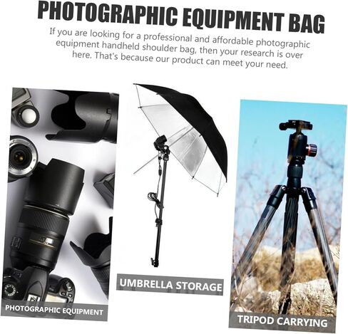 Oxford Fabric Tripod Pouch with Sponge Padding Shockproof Light Stand Carrier Bag for Outdoor Photographic Equipment Metal Ring Buckle Crossbody Design Portable Umbrella Storage in Saudi Arabia