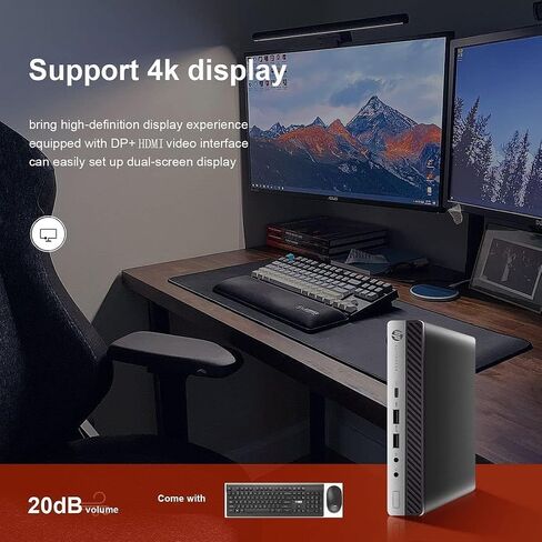 HP Elitedesk 800 G3 Mini Computer PC Desktop w/ 21.5" FHD Monitor, Intel i5-7500, 3.6GHz, 16GB DDR4 RAM, 512GB SSD, USB WiFi, Bluetooth, Displayport, Windows 11 Pro (Renewed) in Saudi Arabia