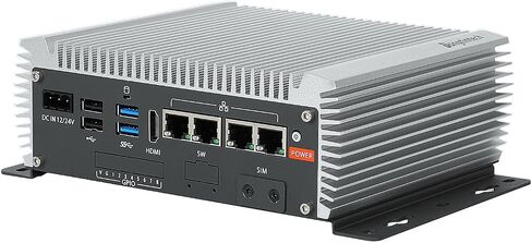 4*RJ45 Network Ports Industrial mini PC,Fanless mini pc Alder Lake-N97 Quad-core 8GB+128GB, 1*HDMI, 2*USB3.2, 2*USB2.0, 2*COM RS232/RS485,Windows 11 Pro Linux in Saudi Arabia