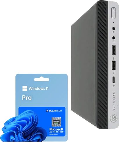 HP Elitedesk 800 G5 Mini PC | Intel Core i7 | 32 جيجابايت ذاكرة الوصول العشوائي | 1 تيرابايت NVME | Windows 11 Pro | wifi | BT (متجدد) in Saudi Arabia