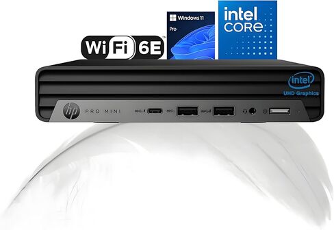 HP Pro Mini 400 G9 Business Mini PC Desktop Computer, Intel CPU, 32GB RAM, 1TB SSD, USB-C, WiFi 6, Bluetooth 5.2, Dual 4K Display Support, Windows 11 Pro, Keyboard and Mouse Included in Saudi Arabia