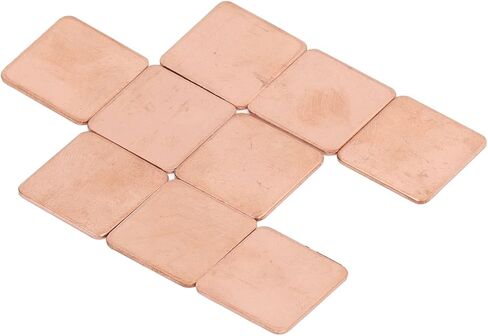 Deatink Copper Pad Shim ، 100pcs Pure Plate Plate Plate Pad Thermal pad for التبريد وحدة المعالجة المركزية لوحدة المعالجة المركزية للمعالجة المركزية ، المكونات الميكانيكية (20 * 20 * 1.0 مم) in Saudi Arabia
