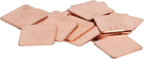 Deatink Copper Pad Shim ، 100pcs Pure Plate Plate Plate Pad Thermal pad for التبريد وحدة المعالجة المركزية لوحدة المعالجة المركزية للمعالجة المركزية ، المكونات الميكانيكية (20 * 20 * 1.0 مم) in Saudi Arabia
