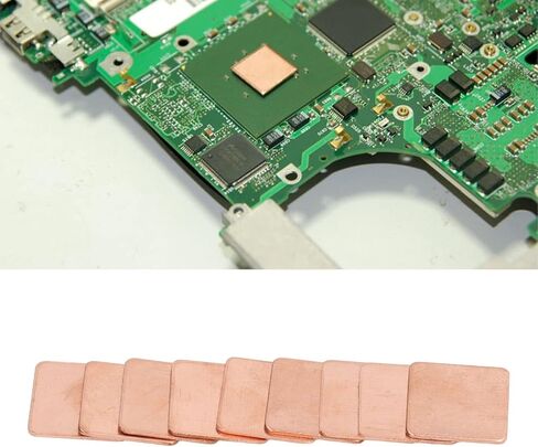 Deatink Copper Pad Shim ، 100pcs Pure Plate Plate Plate Pad Thermal pad for التبريد وحدة المعالجة المركزية لوحدة المعالجة المركزية للمعالجة المركزية ، المكونات الميكانيكية (20 * 20 * 1.0 مم) in Saudi Arabia