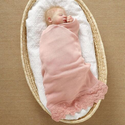 Hadetoto Baby Essentials بطانية أطفال ناعمة ومريحة مصنوعة من القطن بنسبة 100%، بطانية وافل للأطفال الصغار الذين يتلقون بطانيات الأطفال حديثي الولادة من الأولاد والبنات - أخضر داكن in Kuwait