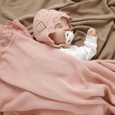 Hadetoto Baby Essentials بطانية أطفال ناعمة ومريحة مصنوعة من القطن بنسبة 100%، بطانية وافل للأطفال الصغار الذين يتلقون بطانيات الأطفال حديثي الولادة من الأولاد والبنات - أخضر داكن in Kuwait