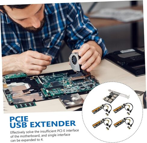 Artibetter PCI E Extender Card Port USB محول USB مع توسيع قابس طرفي مستقر PCI Express لأجهزة كمبيوتر سطح المكتب لا طاقة خارجية مطلوبة مطلوبة بيانات موثوقة نقل البيانات in Saudi Arabia