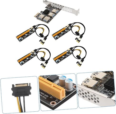 Artibetter PCI E Extender Card Port USB محول USB مع توسيع قابس طرفي مستقر PCI Express لأجهزة كمبيوتر سطح المكتب لا طاقة خارجية مطلوبة مطلوبة بيانات موثوقة نقل البيانات in Saudi Arabia