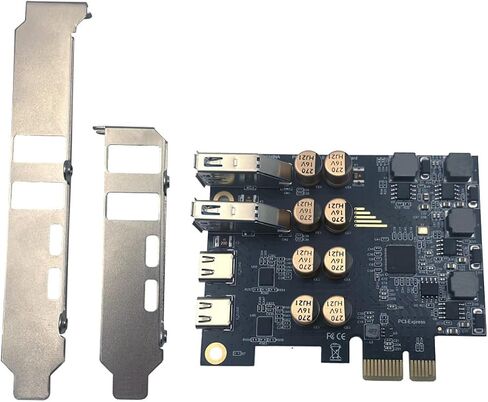 PCIE إلى USB 3.0 + USB-C بطاقة توسيع 5 جيجابت في الثانية من 1 إلى 4 محول سطح المكتب مع وحدة تحكم D720201 ، فاصل 4 شروط (لا يوجد إصدار منفذ للطاقة) in Saudi Arabia