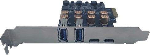 PCIE إلى USB 3.0 + USB-C بطاقة توسيع 5 جيجابت في الثانية من 1 إلى 4 محول سطح المكتب مع وحدة تحكم D720201 ، فاصل 4 شروط (لا يوجد إصدار منفذ للطاقة) in Saudi Arabia