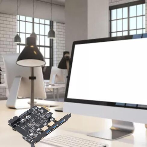Yoidesu 5 Ports USB 3.2 Gen 1 PCI Express Card ، SuperSpeed ​​5GBPS PCIe to USB 3.2 CARD in Kuwait