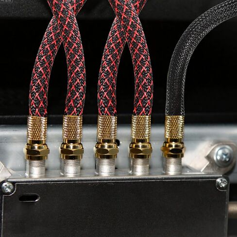 6 Roll 96ft Wire Loom Braided Cable Sleeve with 127 Pcs Tube Heat Shrinkable, Cord Covers for Pets, PET Expandable Cord Organizer for Audio Video Cable Cord USB Cable in Kuwait