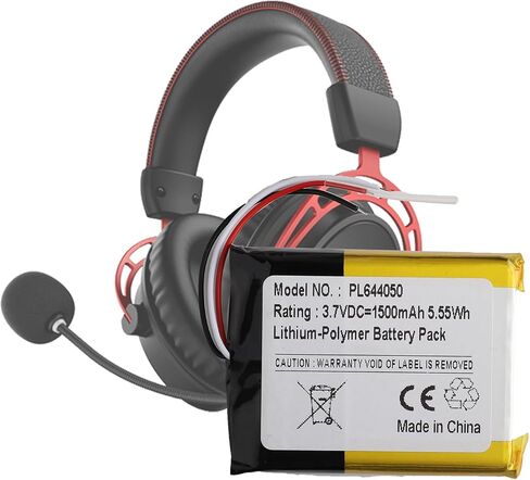 Battery BN57 PL644050 Compatible with Hy-per-X Cloud Alpha, Cloud Flight, Cloud Flight S, Cloud Flight Wireless, Cloud II in Saudi Arabia
