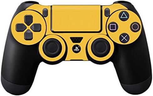 Mayyskins الجلد متوافق مع Sony PS4 وحدة تحكم - MARIGOLD الصلبة | غلاف الالتفاف الواقي ، الدائم ، والفريد من نوعه | من السهل تطبيق الأنماط وإزالتها وتغييرها | صنع في الولايات المتحدة in Saudi Arabia