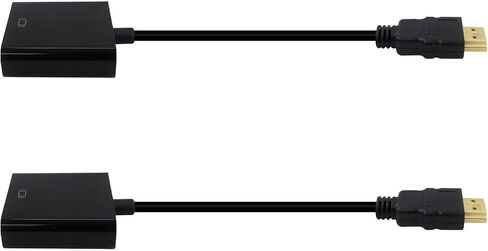 ترقية HDMI إلى محول VGA ، ذكر HDMI المطلي بالذهب إلى VGA نقل إشارة موصل محول الإناث ، حزمة 2 ، حزمة 2 من 2 ، حزمة 2 ، حزمة 2 in Saudi Arabia