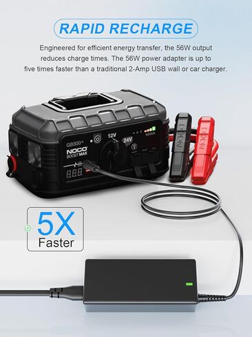 56W AC Power Adapter Charger for NOCO GB70 GB150 GB250+ GB251+ GB500 UltraSafe Lithium Jump Starter Portable Jump Starter Power Supply Cord in Kuwait