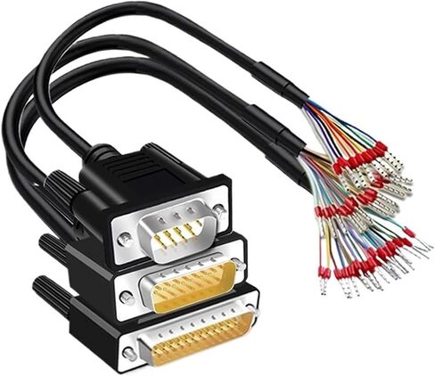 1PCS 26AWG الصف الصناعي DB9 DB15 DB25 كابل التسلسلي مع سلك طرفي الموصلات الإناث من 1-20 متر 9PIN كابل المنفذ المتوازي (DB25 أنثى ، 15 م) in Saudi Arabia