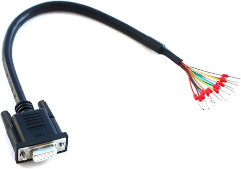 1PCS 26AWG الصف الصناعي DB9 DB15 DB25 كابل التسلسلي مع سلك طرفي الموصلات الإناث من 1-20 متر 9PIN كابل المنفذ المتوازي (DB25 أنثى ، 15 م) in Saudi Arabia