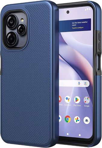 بالنسبة إلى Blu View Speed ​​Ultra 5G Case مع واقي شاشة زجاجي مقسى ، حماية مزدوجة للطبقة الثقيلة للخدمة الثقيلة (الأزرق) in Kuwait