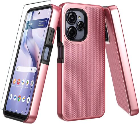 بالنسبة إلى Blu View Speed ​​Ultra 5G Case مع واقي شاشة زجاجي مقسى ، حماية مزدوجة للطبقة الثقيلة للخدمة الثقيلة (الأزرق) in Kuwait