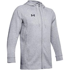 سترة بقلنسوة بسحاب كامل من الصوف UA Hustle للرجال من Under Armour in Saudi Arabia