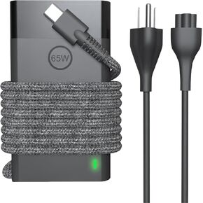 65W USB C New Slim Laptop Charger Corder متوافق مع HP EliteBook X360 ، Envy X360 ، Specter X360 ، Chromebook ، Probook ، Zbook ، Elite X2 Type C AC AC ACCHARGE FAST in Kuwait