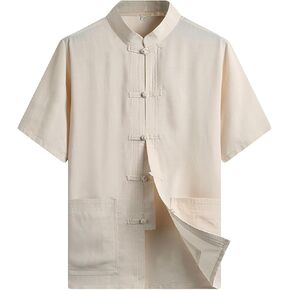 ZooBoo Chinese Clothing Tang Suit - Kung Fu Short Sleeve Shirt for Men in Kuwait