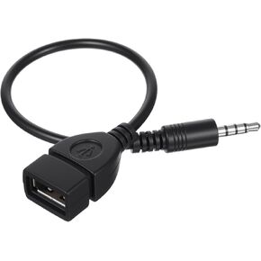USB إلى Aux Audio Adapter ، سعة 3.5 مم من الذكور Aux Aux Aux Clop إلى USB 2.0 محول محول كابل محول 9 بوصة. in Kuwait