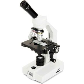 Celestron – Celestron Labs – Monocular Head Compound Microscope – 40-2000x Magnification – Adjustable Mechanical Stage – Includes 2 Eyepieces and 10 Prepared Slides in Kuwait