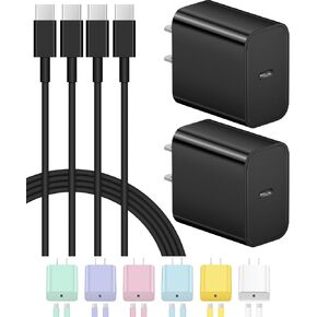 iPhone 17 16 15 Charger Fast Charging USB C Charger Block 2-Pack Type C Chargers iPhone 17 Chargers 6FT Cord for iPhone 17/17 Plus/17 Pro/17 Pro Max/16/16 Plus/16 Pro/16 Pro Max/15/15 Pro Max in Kuwait