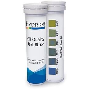 HYDRION Oil Quality Test Strips - Deep Fryer Oil Quality Testing Strips Kit Measure Free Fatty Acid in Oil - Monitor Oil for Clean Clear Oil in Kitchens & Restaurants - 50 Strips in a Single Vial in Saudi Arabia