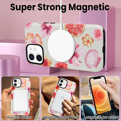 SOKAD Magnetic Horizontal Stripes Phone Case for iPhone 15 Pro, Cute Navy Blue Striped Line Pattern Compatible with Magsafe Matte Protective Case Cover with Screen Protector for Girls Women in Saudi Arabia