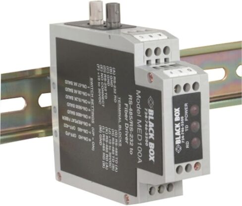 Black Box MED100A DIN Rail RS-232/RS-485 to Fiber Driver in Saudi Arabia