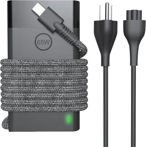 65W USB C New Slim Laptop Charger Corder متوافق مع HP EliteBook X360 ، Envy X360 ، Specter X360 ، Chromebook ، Probook ، Zbook ، Elite X2 Type C AC AC ACCHARGE FAST in Kuwait