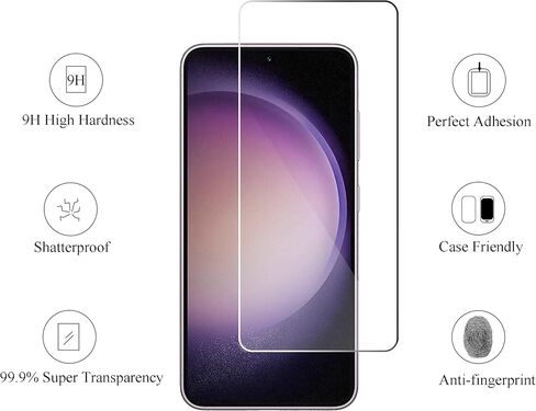 Ailun 3 Pack Glass Screen Protector for Galaxy A54 5G[6.4 inch] + 3 Pack Camera Lens Protector, 0.33mm Ultra Clear Anti-Scratch Case Friendly in Saudi Arabia