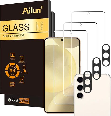 Ailun 3 Pack Glass Screen Protector for Galaxy A54 5G[6.4 inch] + 3 Pack Camera Lens Protector, 0.33mm Ultra Clear Anti-Scratch Case Friendly in Saudi Arabia