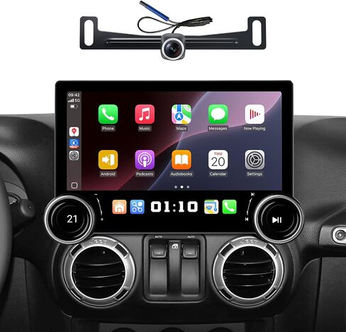 for Jeep Wrangler JK Head Unit Dodge Ram1500 Radio | 11.5" Dual Knob | Wireless CarPlay Android Auto | QLED Touch Screen Car Stereo| AM/FM |Steering Wheel Control in Saudi Arabia
