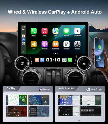 for Jeep Wrangler JK Head Unit Dodge Ram1500 Radio | 11.5" Dual Knob | Wireless CarPlay Android Auto | QLED Touch Screen Car Stereo| AM/FM |Steering Wheel Control in Saudi Arabia